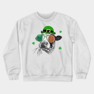 Holstein Friesian Dairy Cow St Patrick's Day Crewneck Sweatshirt